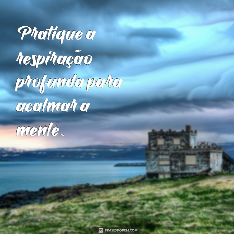como controlar as emocoes Pratique a respiração profunda para acalmar a mente.