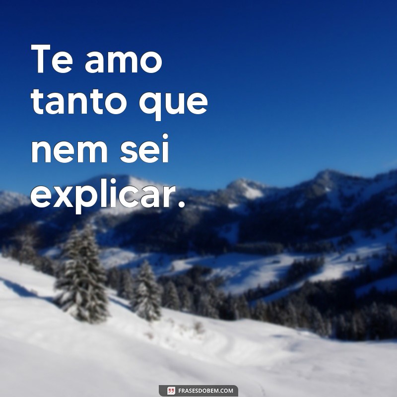 frases te amo tanto que nem sei Te amo tanto que nem sei explicar.