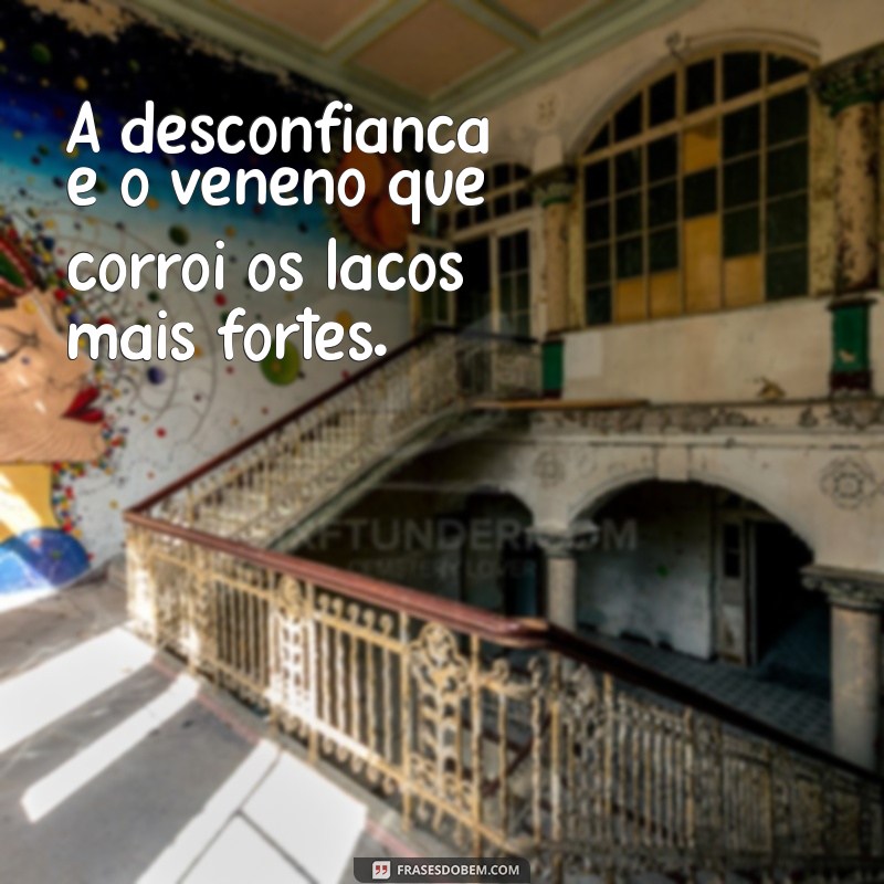 desconfiança frases A desconfiança é o veneno que corrói os laços mais fortes.