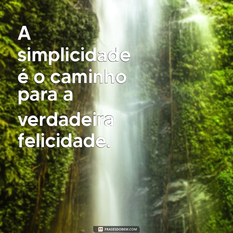 essencia frases A simplicidade é o caminho para a verdadeira felicidade.