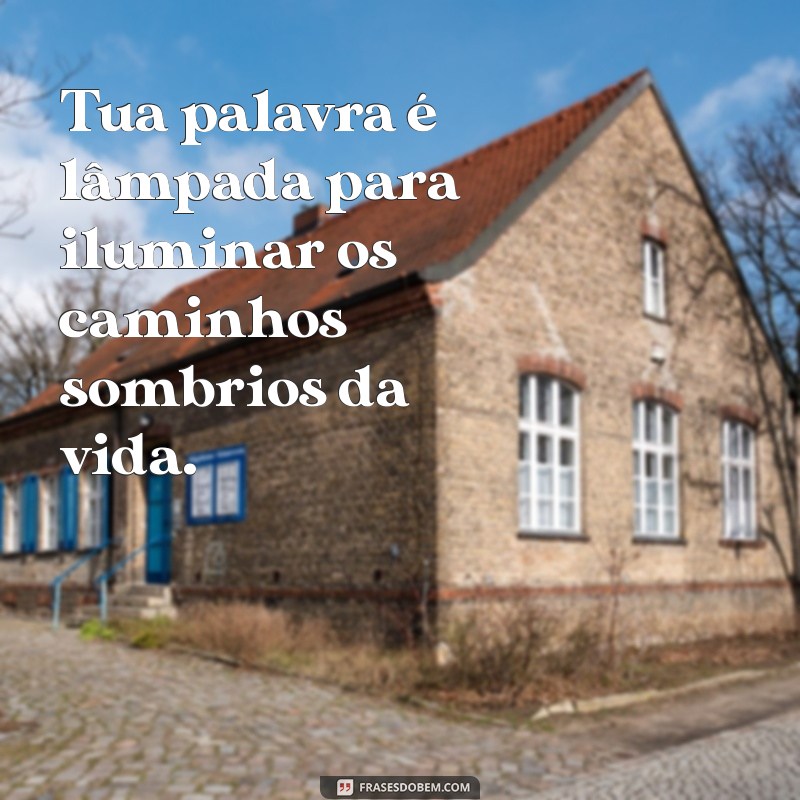 tua palavra é lampada Tua palavra é lâmpada para iluminar os caminhos sombrios da vida.