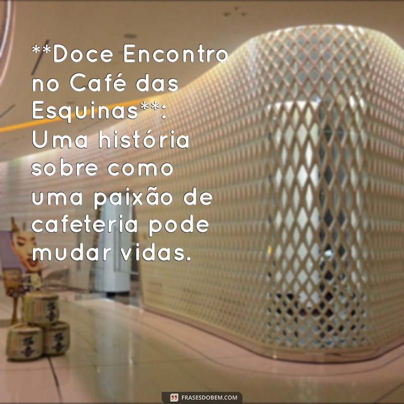 comedia romantica filme **Doce Encontro no Café das Esquinas**: Uma história sobre como uma paixão de cafeteria pode mudar vidas.