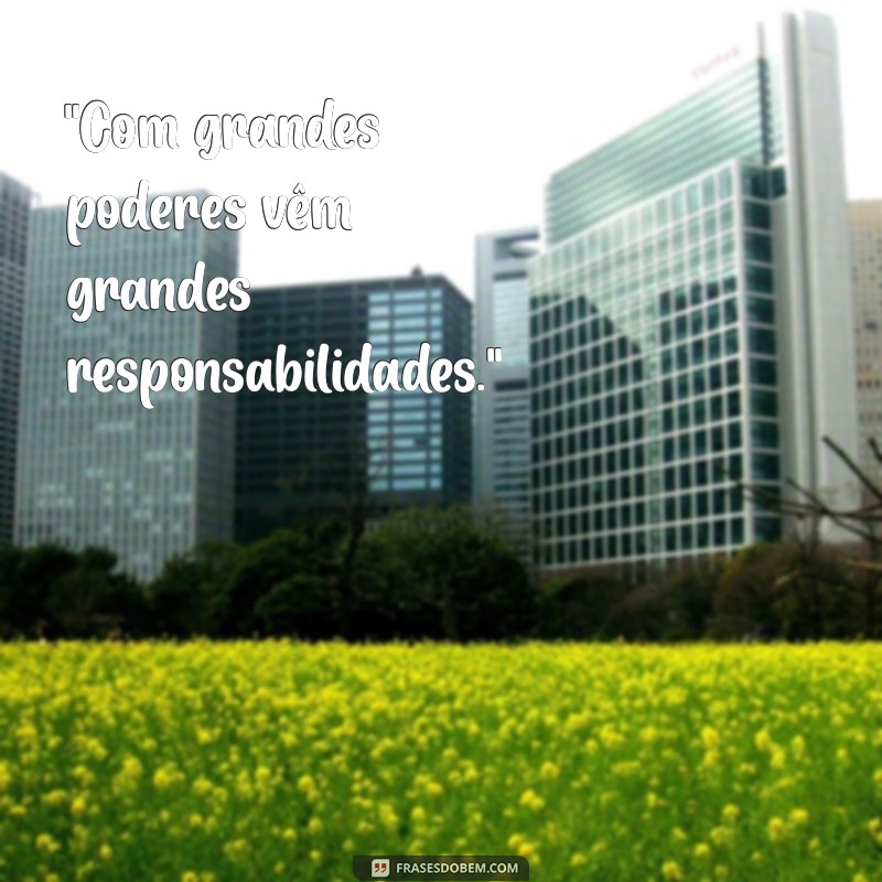 frases homem aranha grandes responsabilidades 