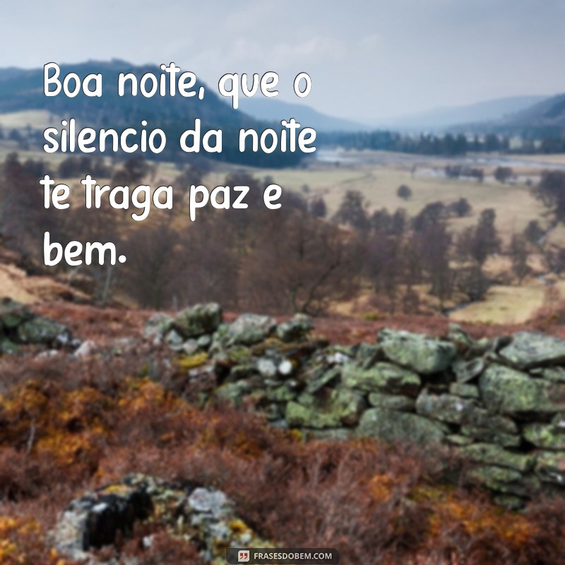 Boa Noite: Encontre Paz e Bem-Estar para um Sono Tranquilo 