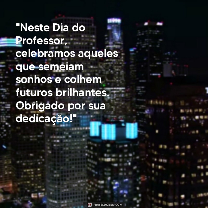 mensagem dia do professor 2023 