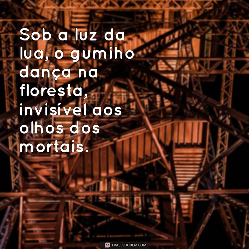 gumiho Sob a luz da lua, o gumiho dança na floresta, invisível aos olhos dos mortais.