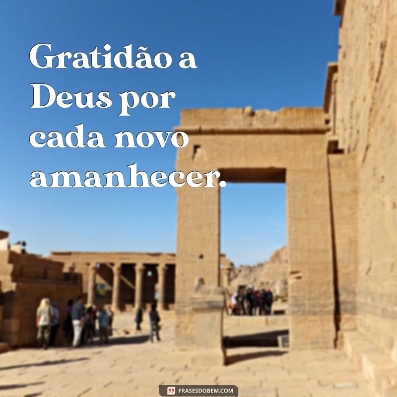 gratidão à deus Gratidão a Deus por cada novo amanhecer.