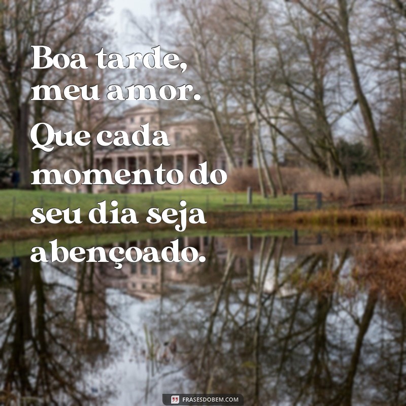 Encante seu amor com as melhores frases de boa tarde: surpreenda com amor e carinho! 