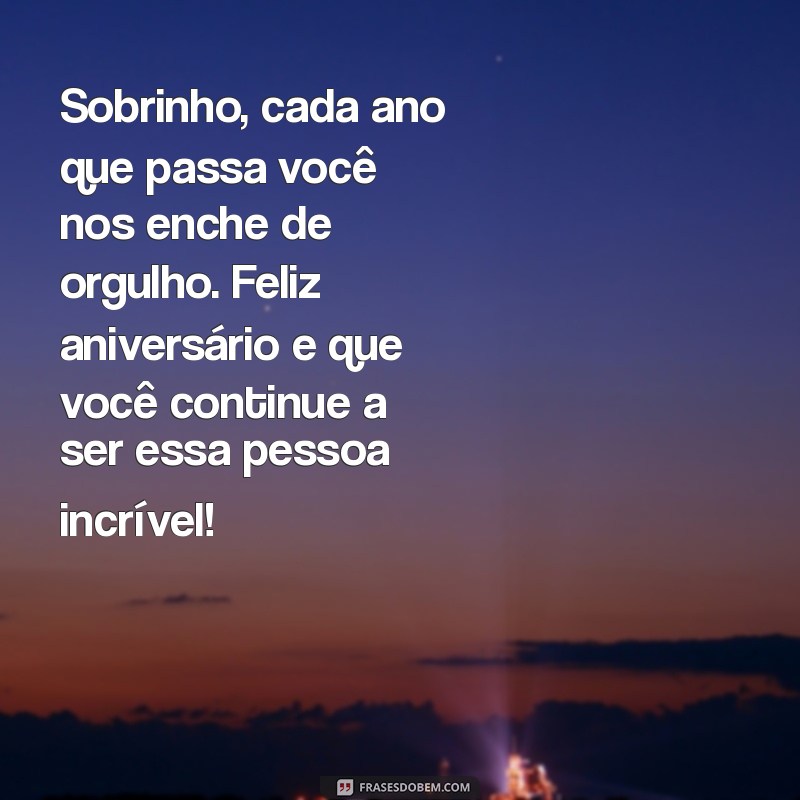 Mensagens de Aniversário Incríveis para Sobrinho: Inspire-se Aqui! 