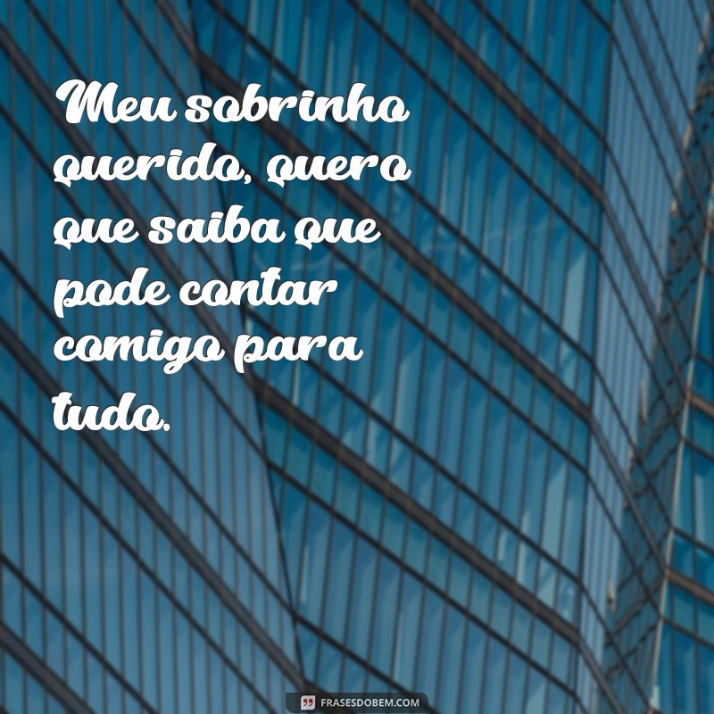 Sobrinho Querido: Celebrando o Vínculo Especial e Momentos Inesquecíveis 