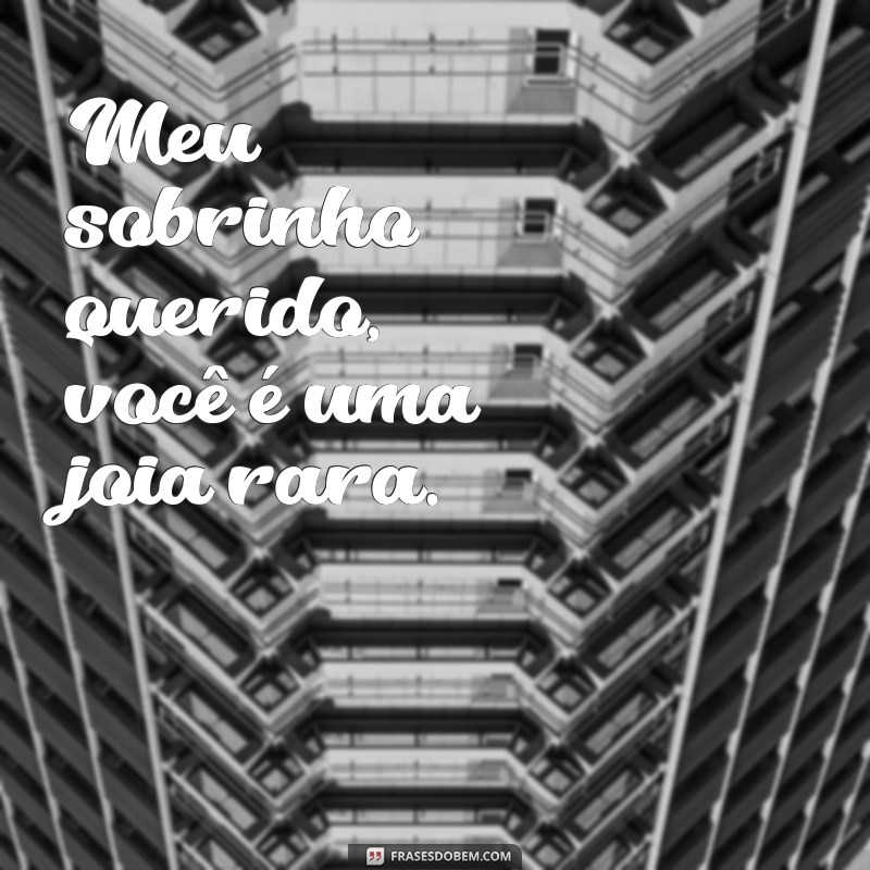 Sobrinho Querido: Celebrando o Vínculo Especial e Momentos Inesquecíveis 