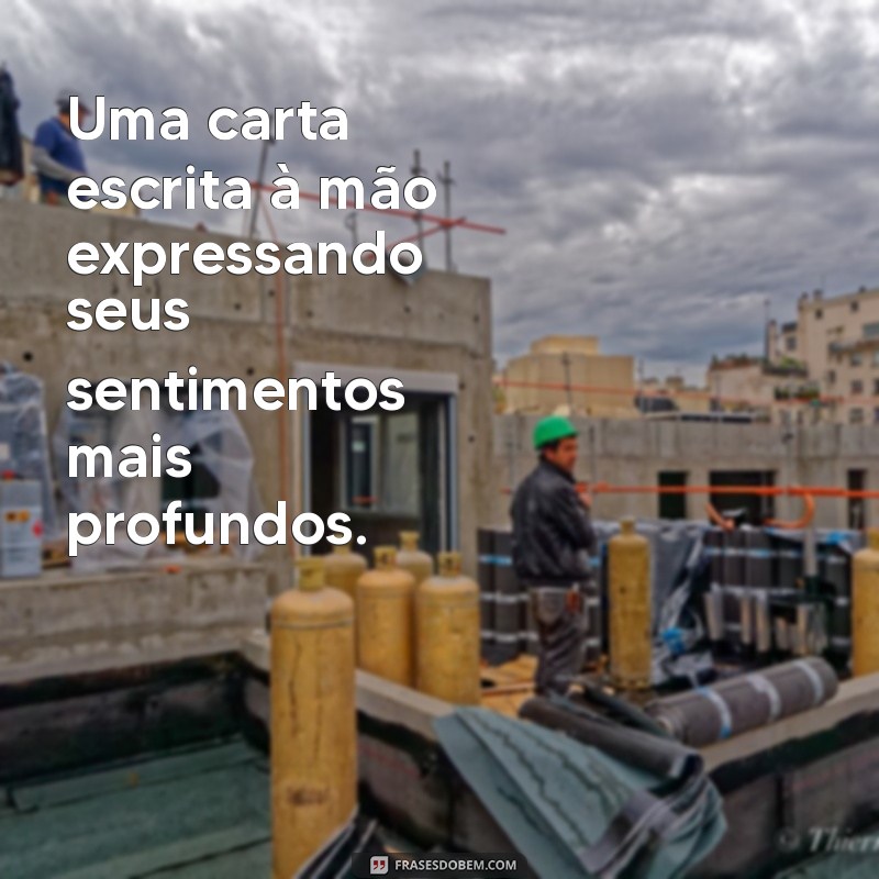 coisas de amor para namorado Uma carta escrita à mão expressando seus sentimentos mais profundos.