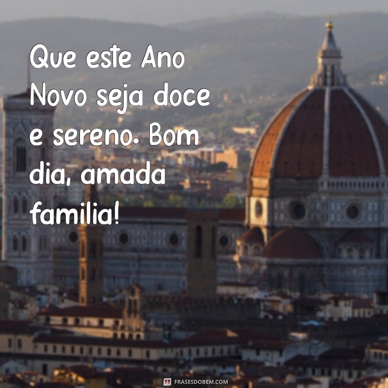 Bom Dia e Feliz Ano Novo: Mensagens Inspiradoras para a Família 