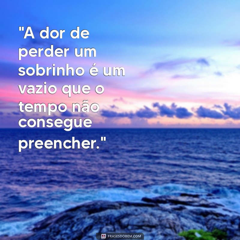 frases de luto por um sobrinho 