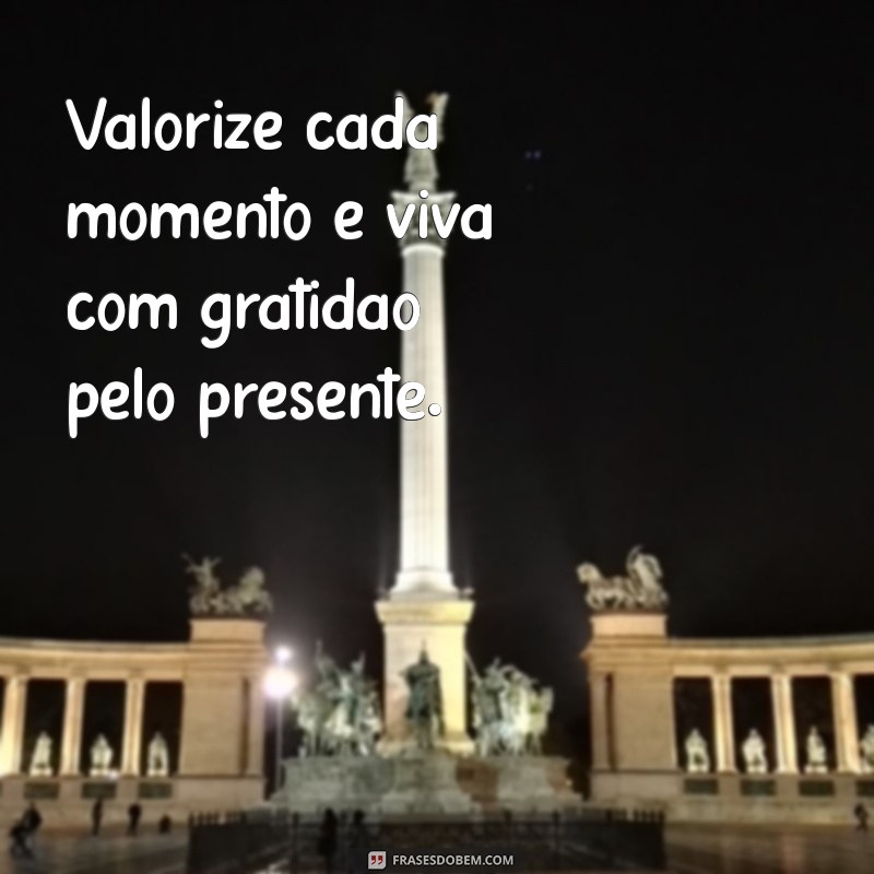 desiderata Valorize cada momento e viva com gratidão pelo presente.