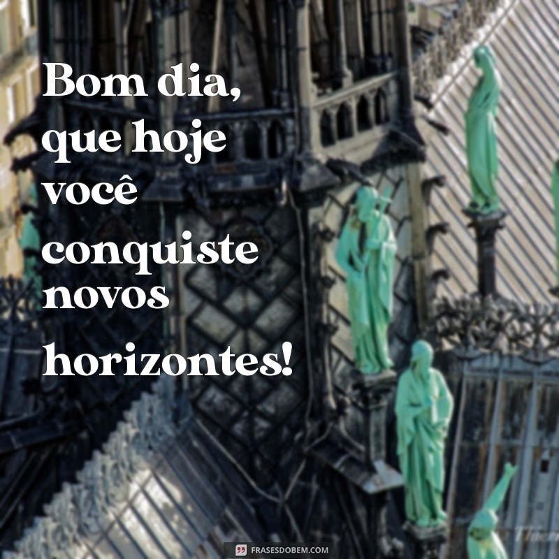 bom dia conquista Bom dia, que hoje você conquiste novos horizontes!