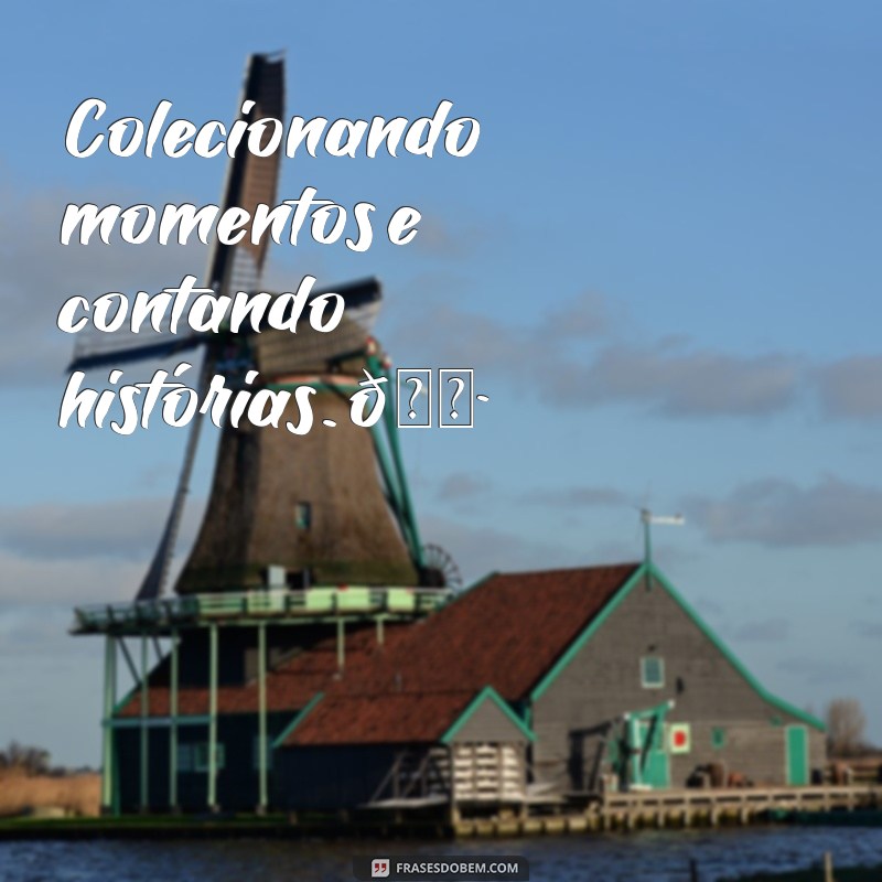 frases modelos de biografia do insta Colecionando momentos e contando histórias. 📷