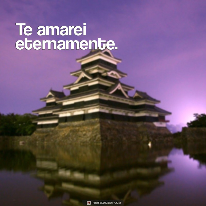 te amarei eternamente Te amarei eternamente.