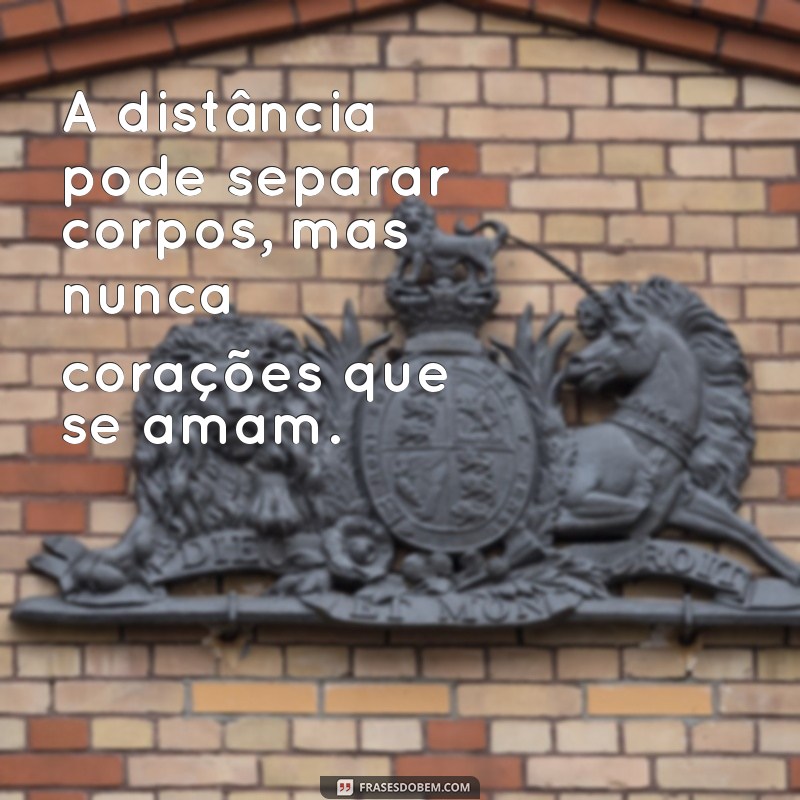 frases de distância amor A distância pode separar corpos, mas nunca corações que se amam.