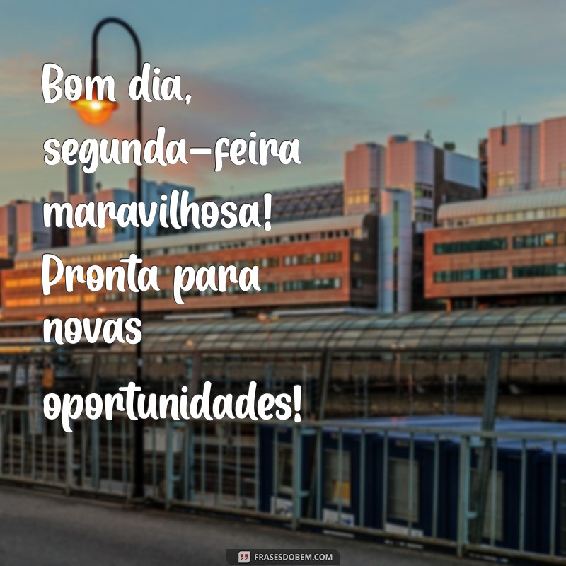 Comece Sua Semana com Energia: Bom Dia, Segunda-Feira Maravilhosa! 