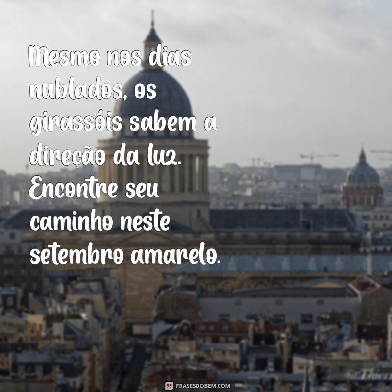 Frases Inspiradoras de Girassol para o Setembro Amarelo 