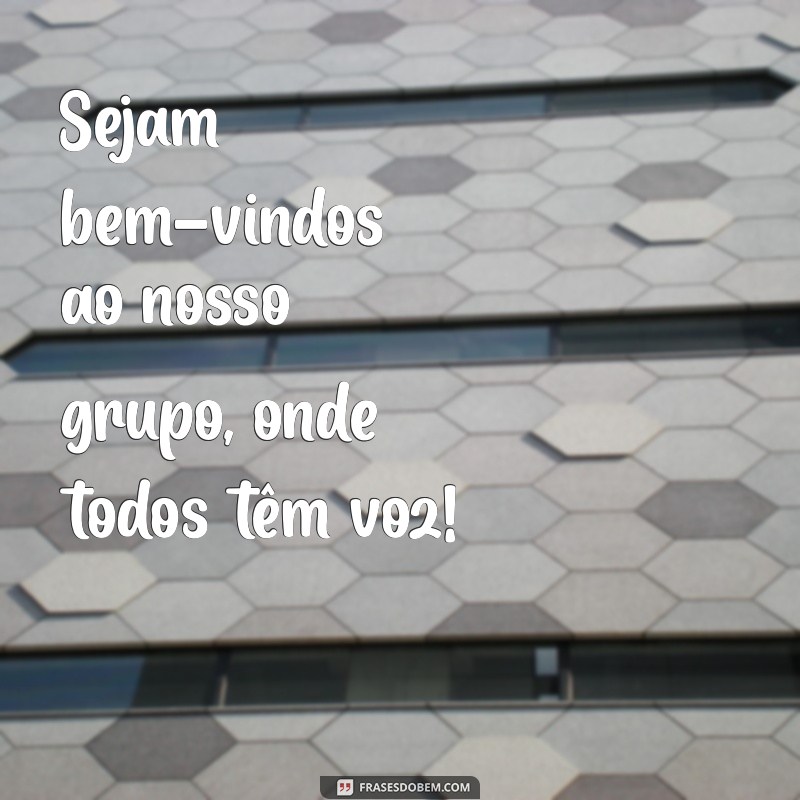 Bem-vindos ao Nosso Grupo: Junte-se à Nossa Comunidade Vibrante! 