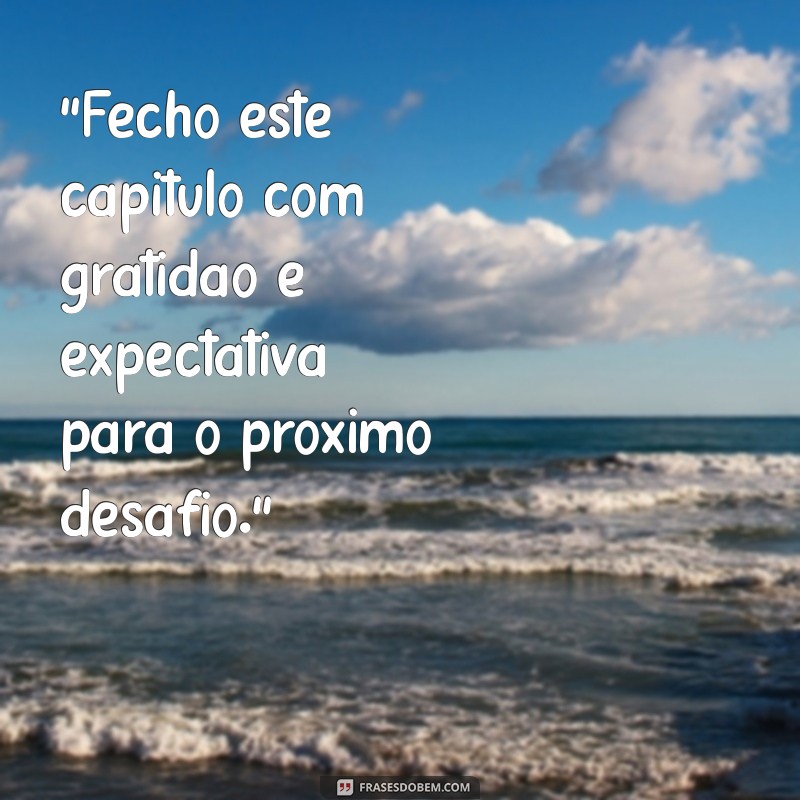 frases de encerramento de ciclo profissional 