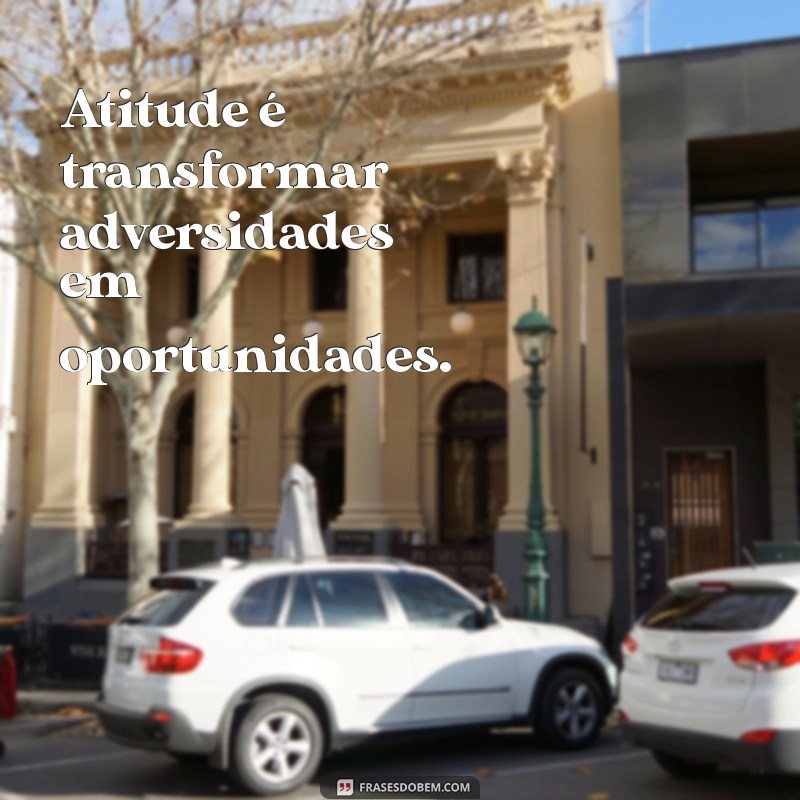 oque e atitude Atitude é transformar adversidades em oportunidades.