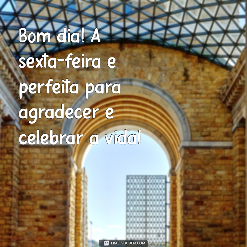 Frases Inspiradoras para Começar sua Sexta-Feira com Bom Dia 