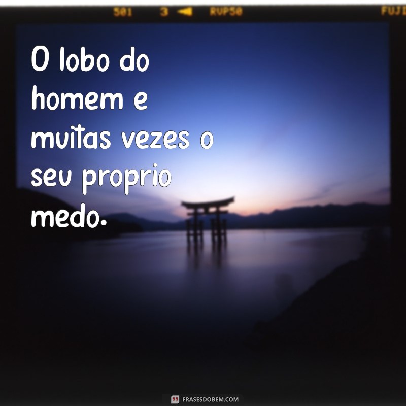 lobo do homem O lobo do homem é muitas vezes o seu próprio medo.