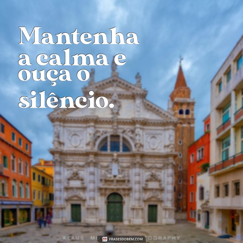 Frases Inspiradoras para Manter a Calma em Momentos de Estresse 