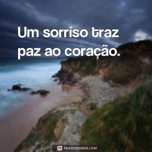 20 Frases Curtas de Sorriso Para Usar em Seu Status no Facebook e WhatsApp Um sorriso traz paz ao coração.