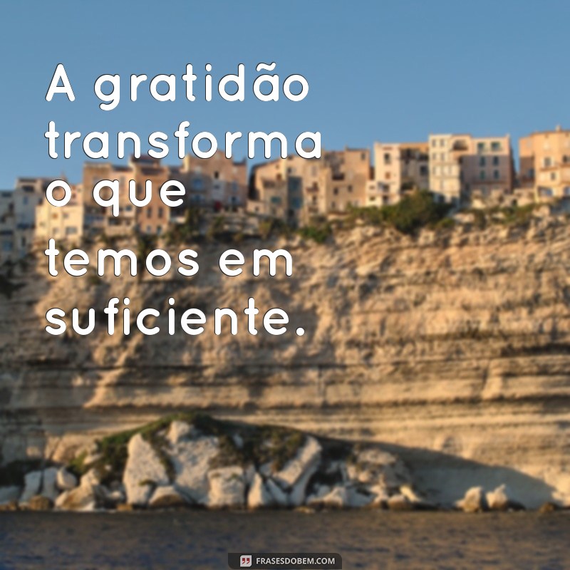 frases de agradecimento e gratidão A gratidão transforma o que temos em suficiente.