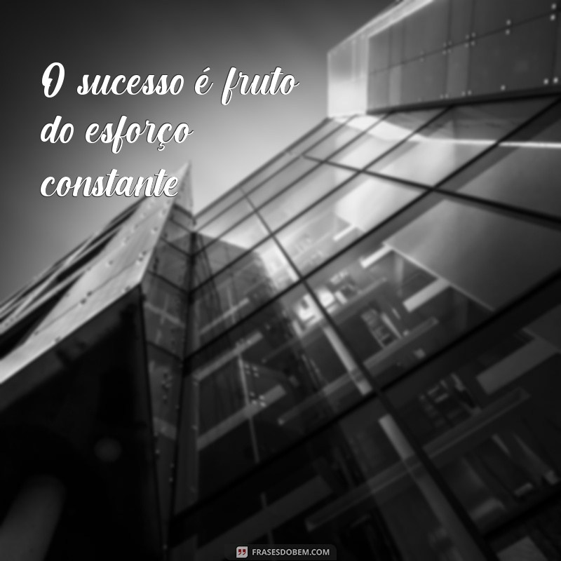 frases curta sobre trabalho O sucesso é fruto do esforço constante.