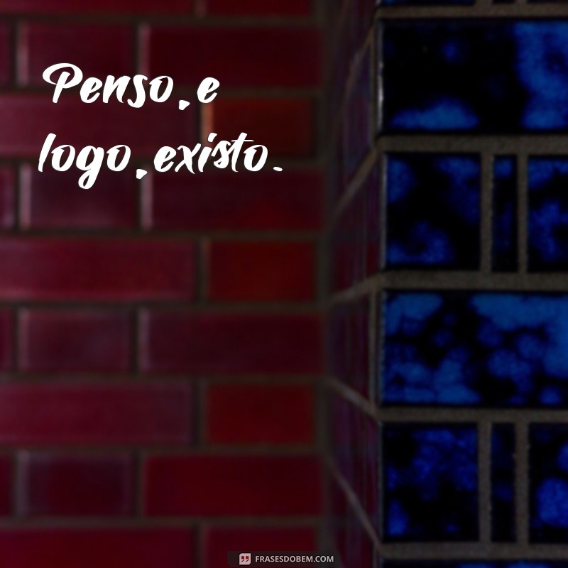 Explorando o Significado de Penso, Logo Existo: Filosofia e Consciência 