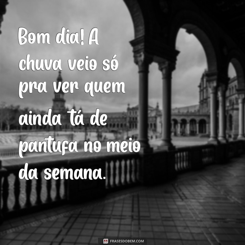 29 Frases Engraçadas para Dar Bom Dia em Dias de Chuva 