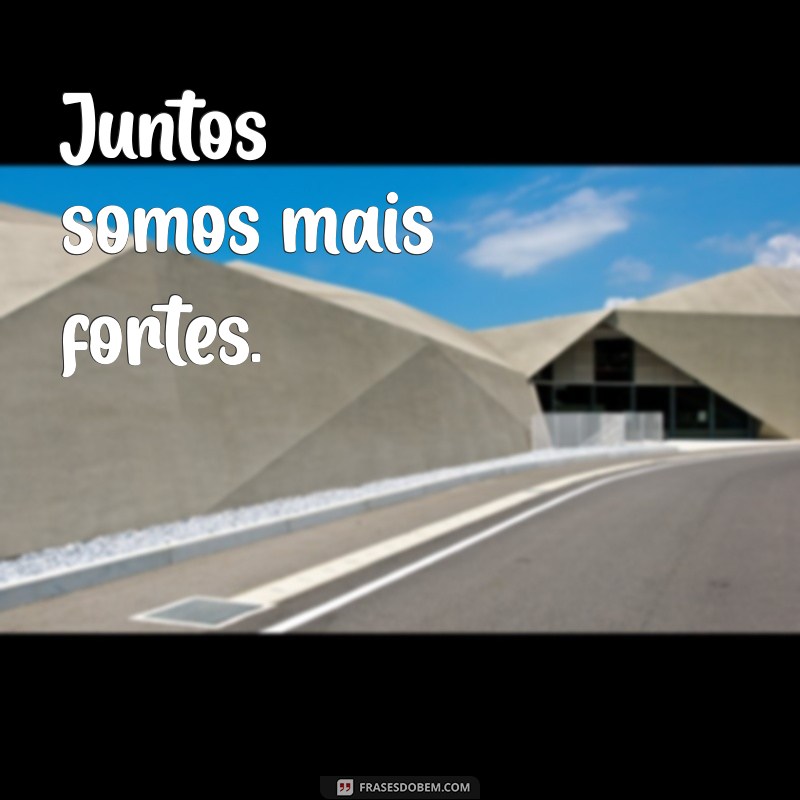 frases de motivação em equipe Juntos somos mais fortes.