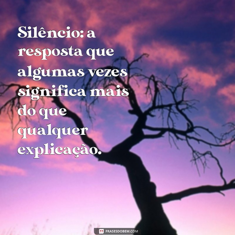 O Poder do Silêncio: Como Respostas Silenciosas Comunicaram Mais do que Palavras 