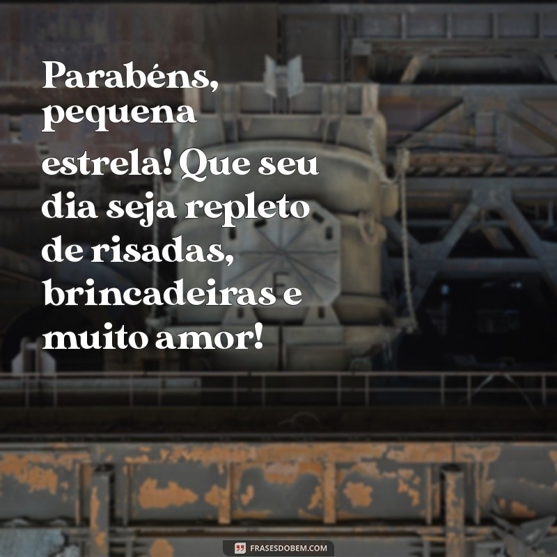 mensagem de aniversário para menina de 7 anos Parabéns, pequena estrela! Que seu dia seja repleto de risadas, brincadeiras e muito amor!