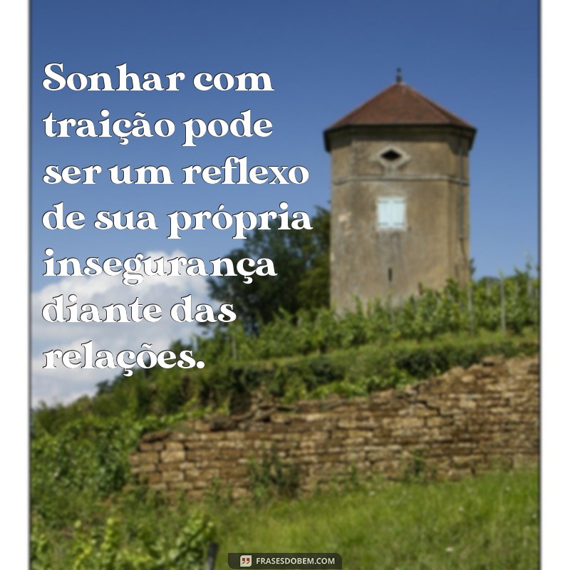 sonhar com traição significa inveja Sonhar com traição pode ser um reflexo de sua própria insegurança diante das relações.