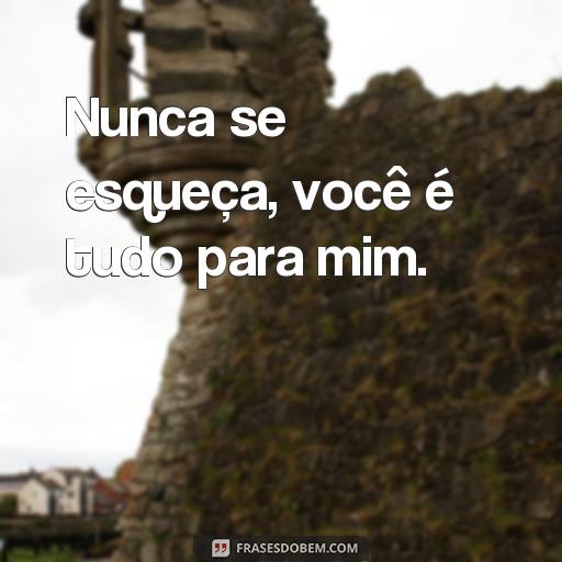 Frases de Amor do Pai para o Filho: Uma Coleção Tumblr Nunca se esqueça, você é tudo para mim.