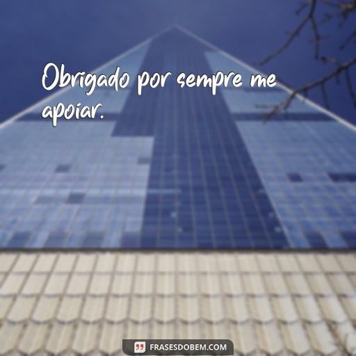 Gratidão: 30 Frases Para Expressar o Seu Agradecimento a Alguém Obrigado por sempre me apoiar.