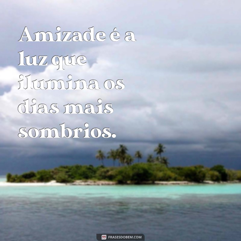 amizade Amizade é a luz que ilumina os dias mais sombrios.