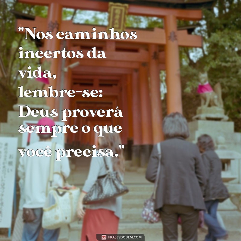 frases deus proverá 