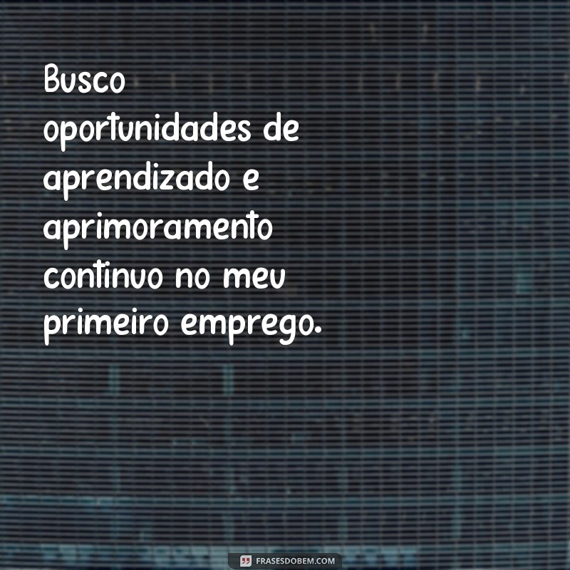 Descubra as melhores frases de objetivo para conquistar seu primeiro emprego 