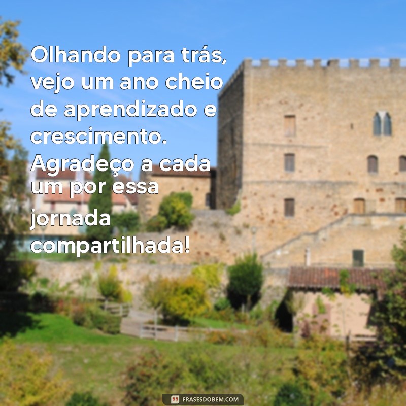 10 Mensagens de Agradecimento para Celebrar um Ano de Trabalho Bem-Sucedido 