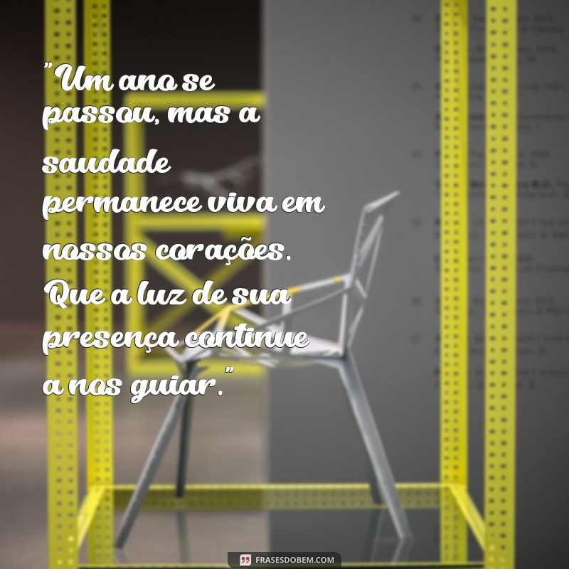 mensagem para missa de 1 ano de falecimento