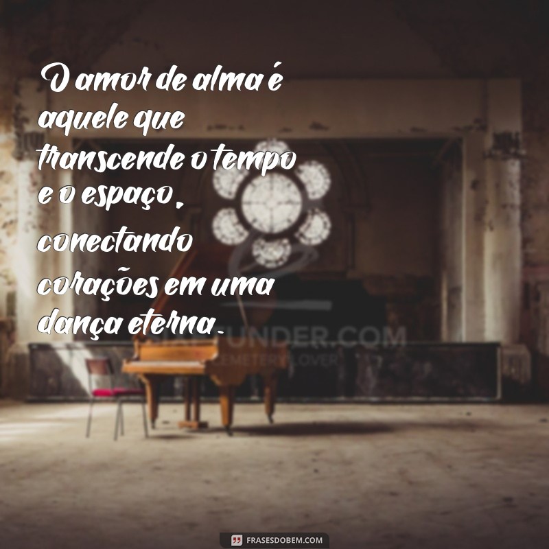 amor de alma O amor de alma é aquele que transcende o tempo e o espaço, conectando corações em uma dança eterna.