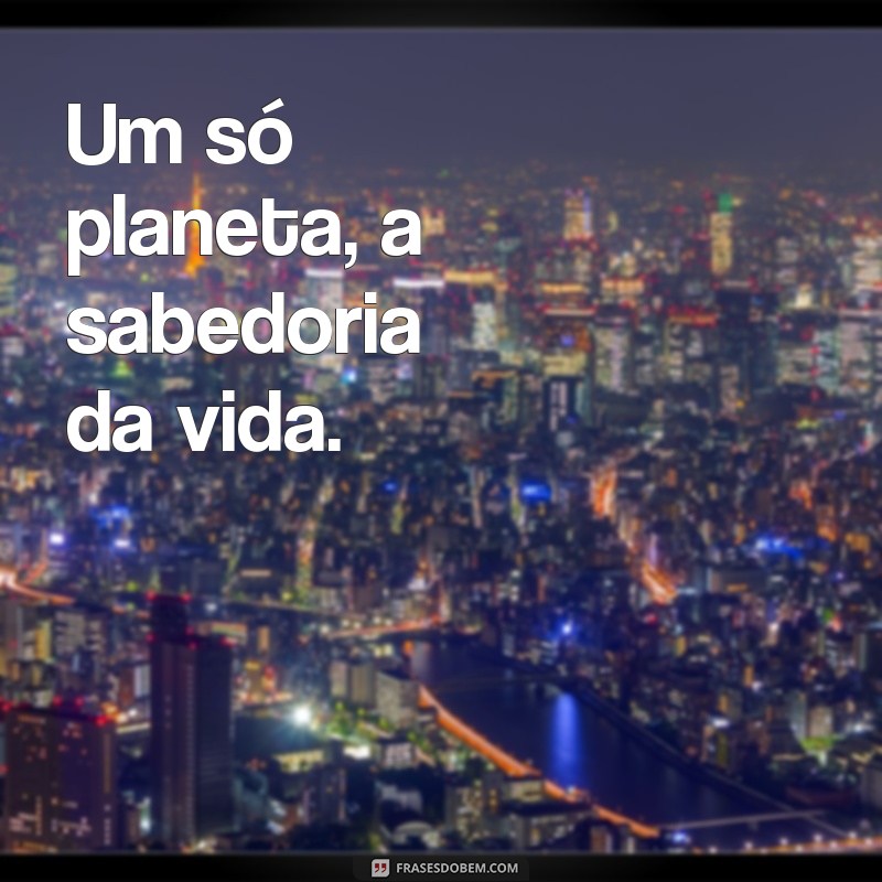 Um Só Planeta: A Importância da Sustentabilidade e da Preservação Ambiental 