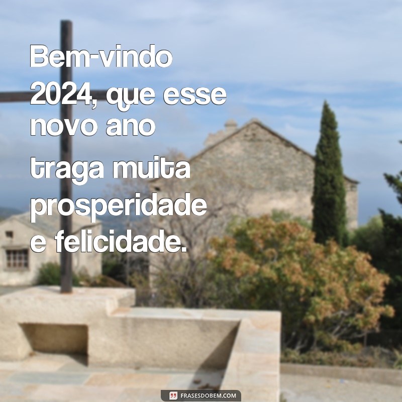 frases bem vindo 2024 Bem-vindo 2024, que esse novo ano traga muita prosperidade e felicidade.